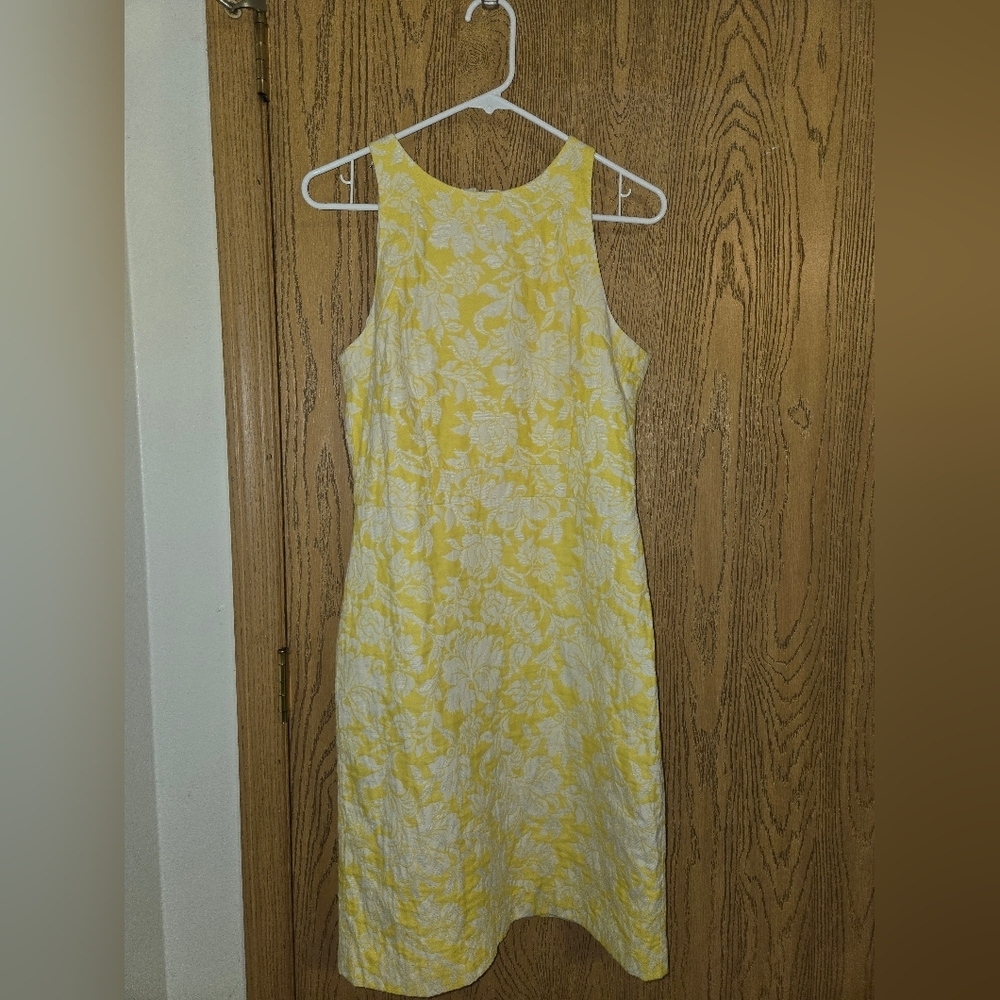 Yellow Floral Sleeveless Dress